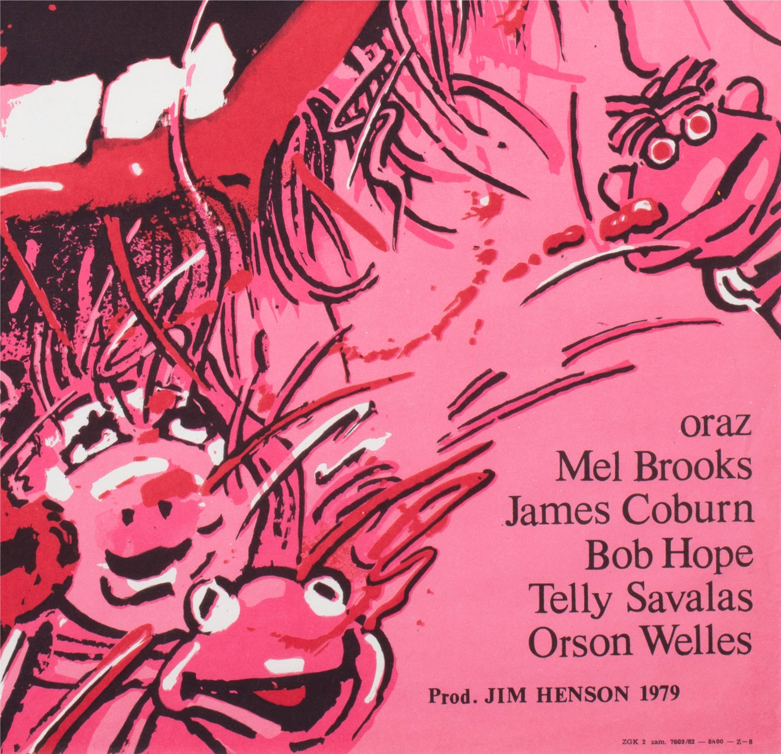 the muppet movie 1982 polish b1 film movie poster waldemar swierzy - detail