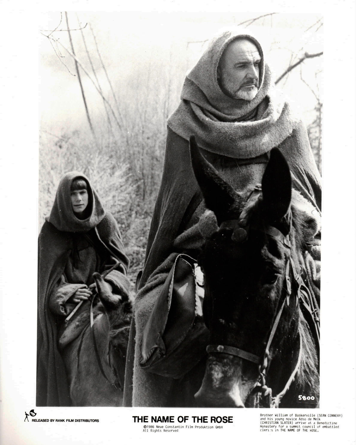 The Name of the Rose 1986 Press Publicity Film Movie Still