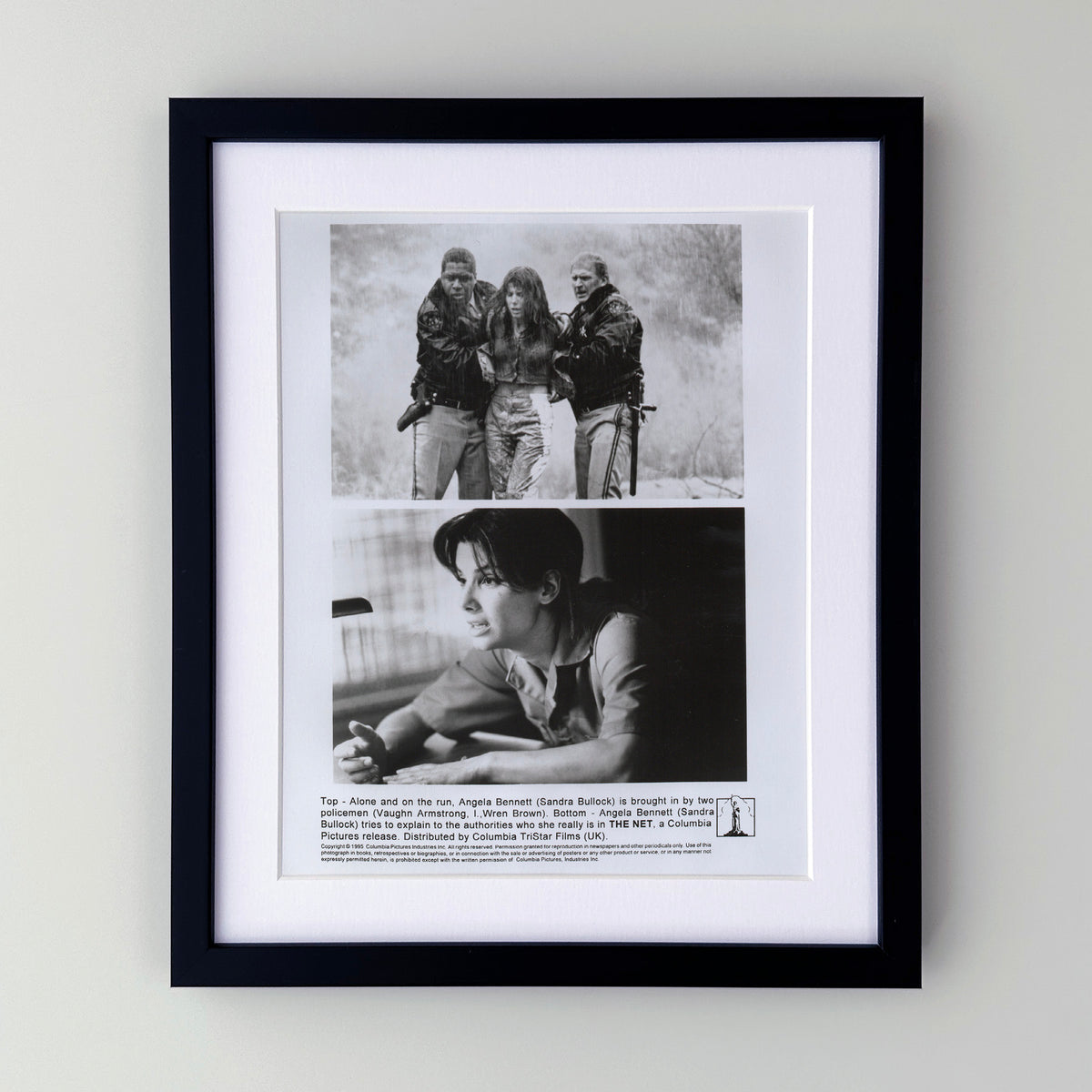 The Net 1995 Film Movie Press Publicity Still Framed