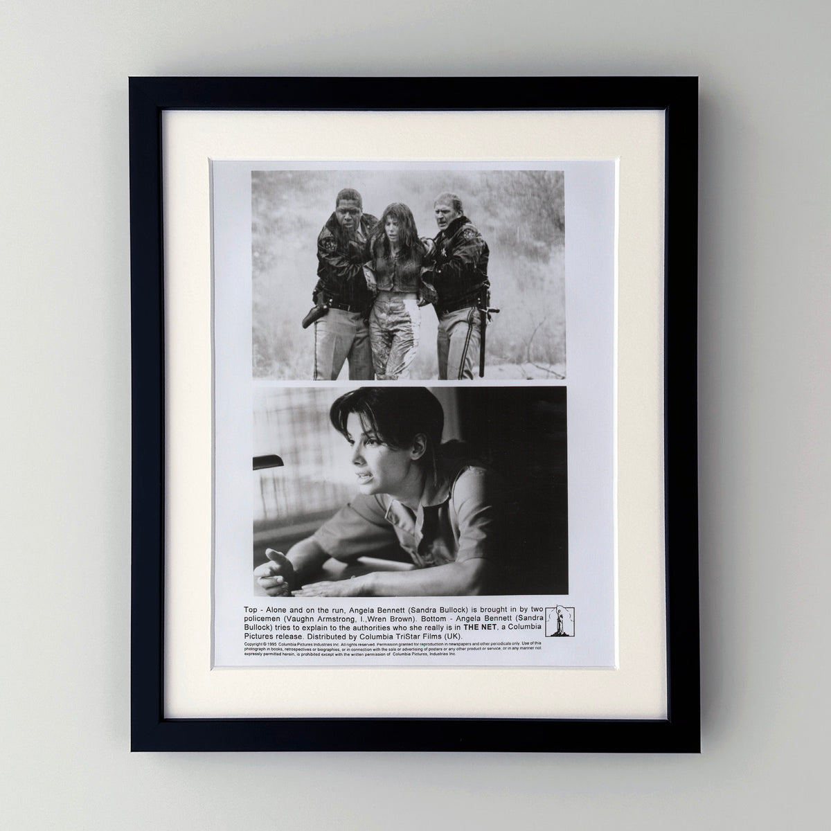 The Net 1995 Film Movie Press Publicity Still Framed