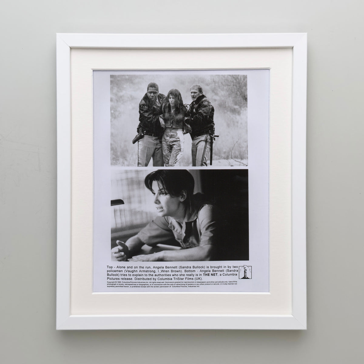 The Net 1995 Film Movie Press Publicity Still Framed