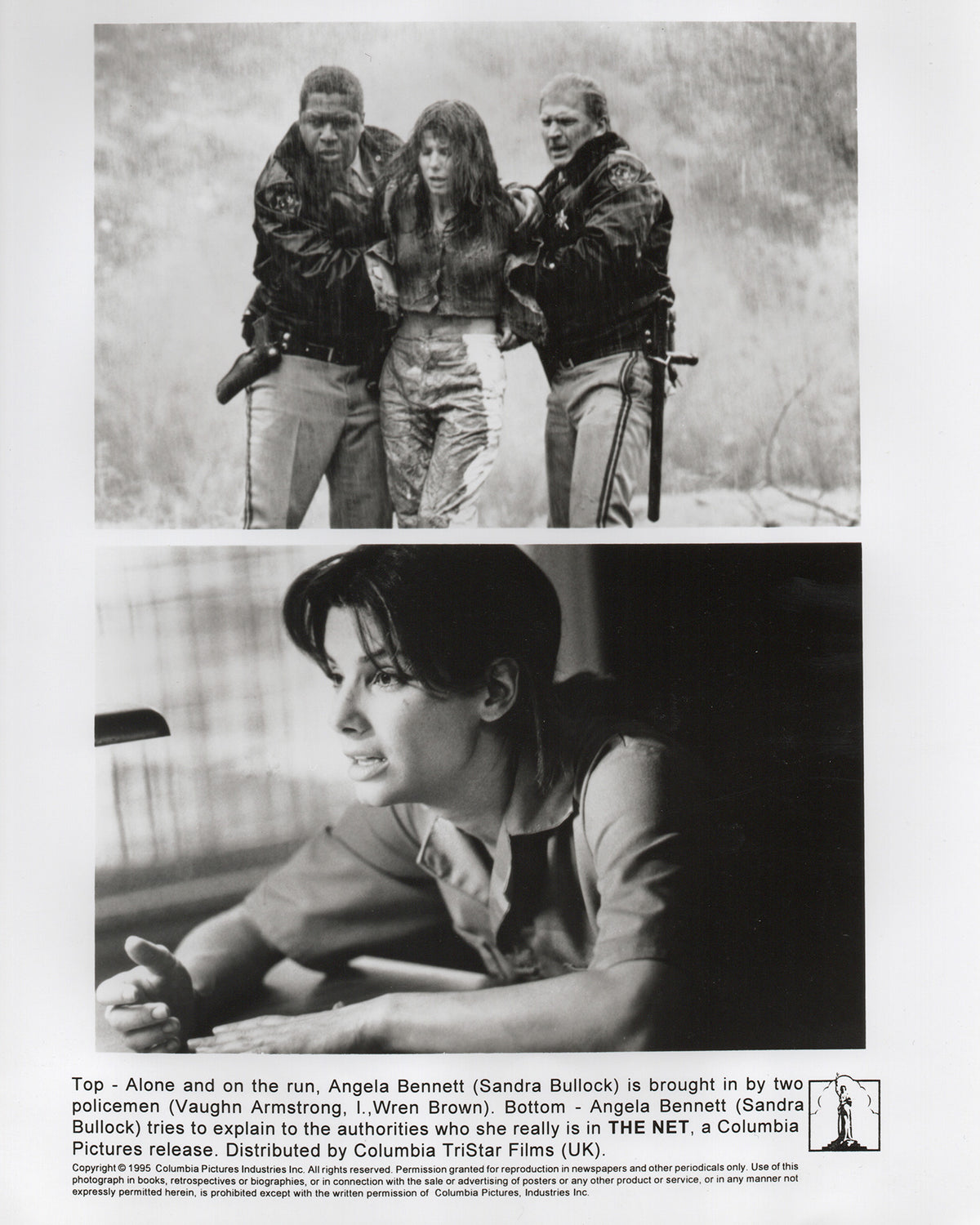 The Net 1995 Film Movie Press Publicity Still Framed