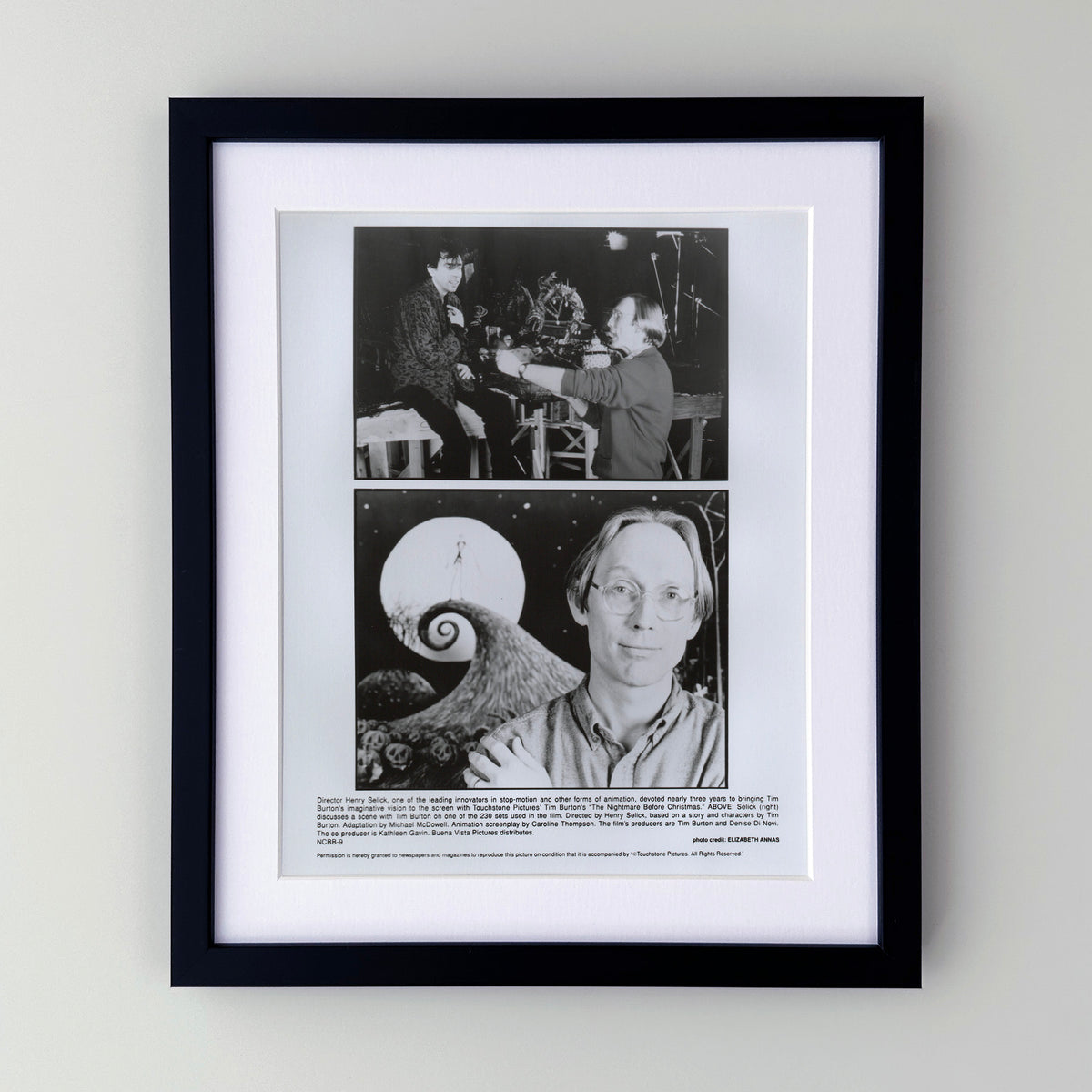 The Nightmare Before Christmas 1993 Film Movie Press Publicity Still Framed