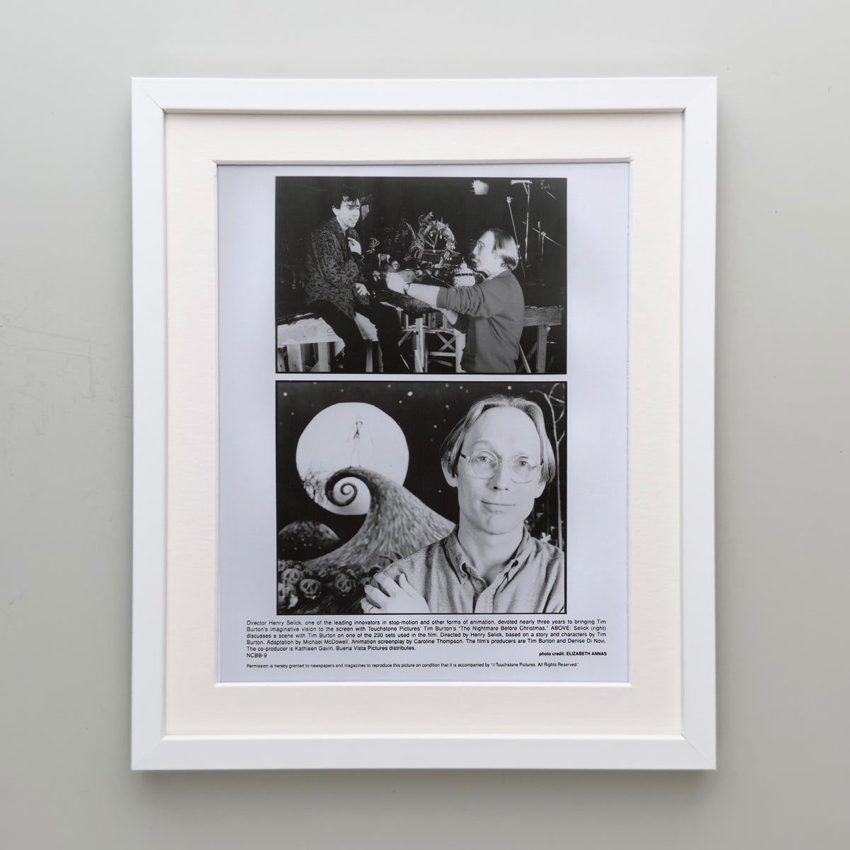 The Nightmare Before Christmas 1993 Film Movie Press Publicity Still Framed
