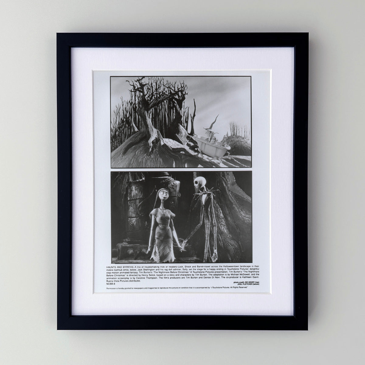 The Nightmare Before Christmas 1993 Film Movie Press Publicity Still Framed