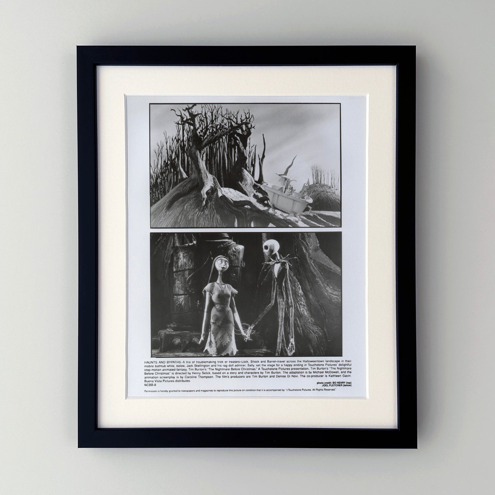 The Nightmare Before Christmas 1993 Film Movie Press Publicity Still Framed