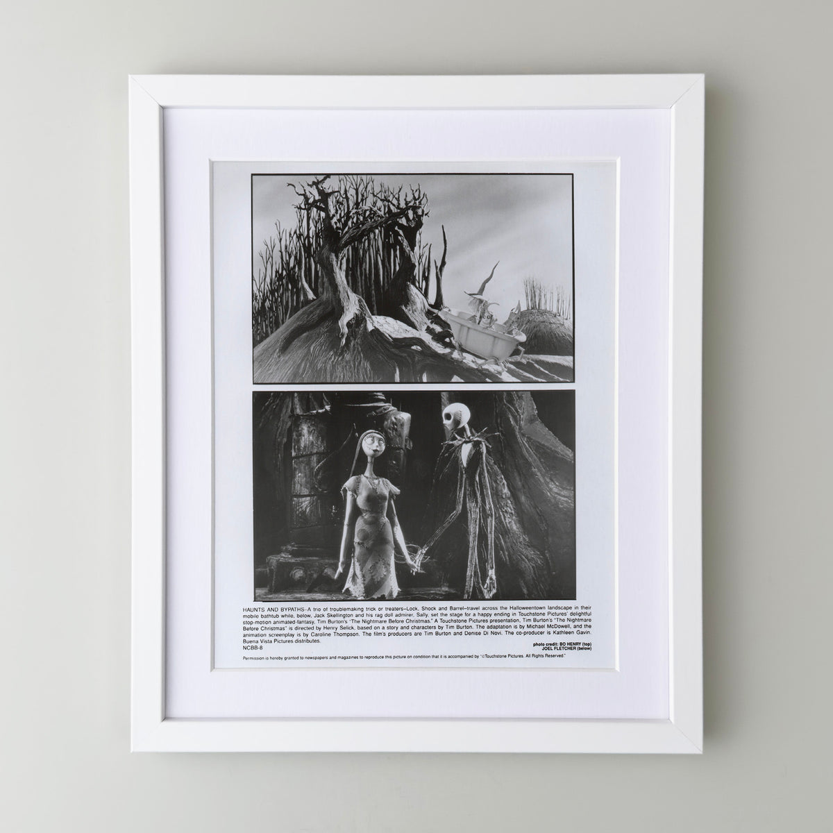 The Nightmare Before Christmas 1993 Film Movie Press Publicity Still Framed