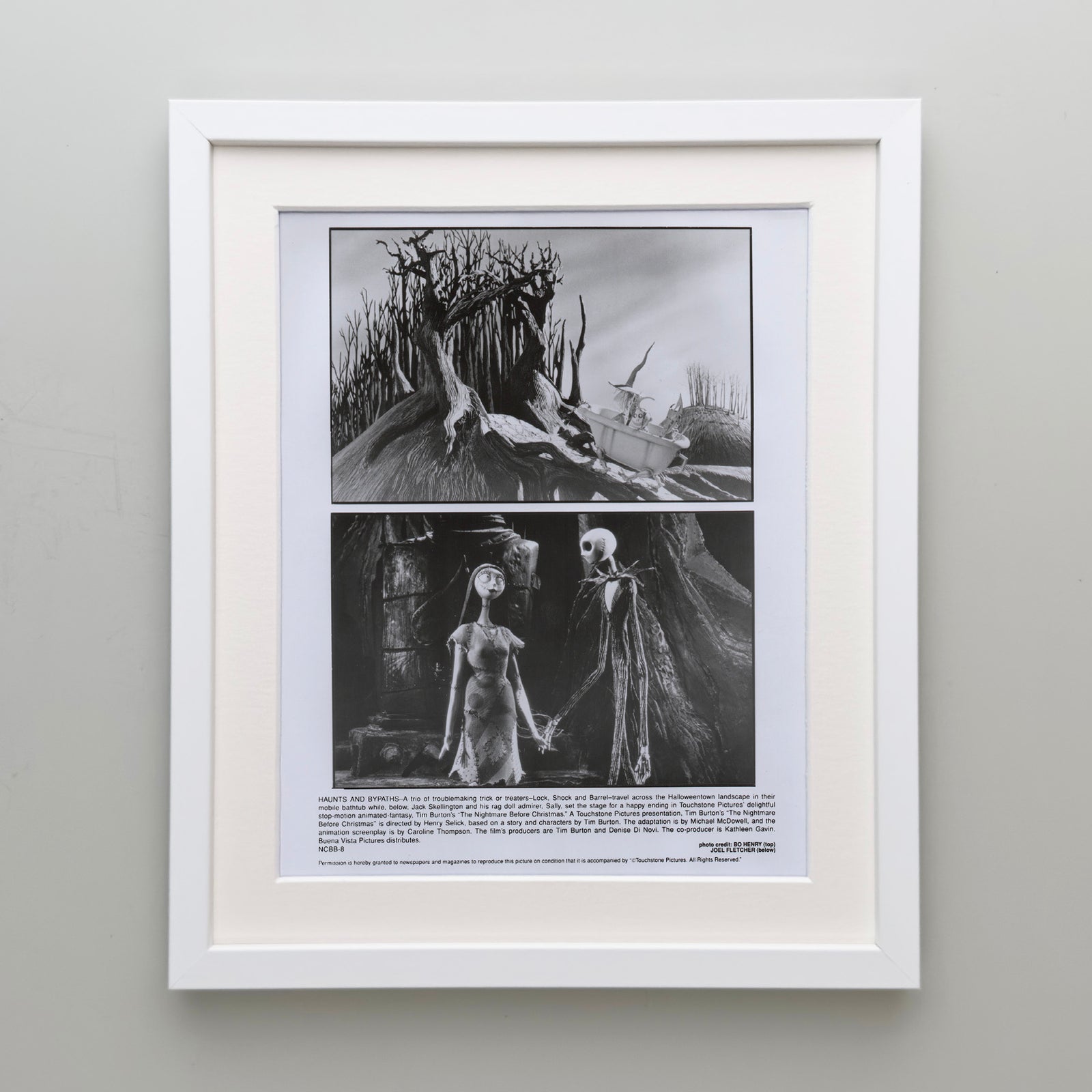 The Nightmare Before Christmas 1993 Film Movie Press Publicity Still Framed