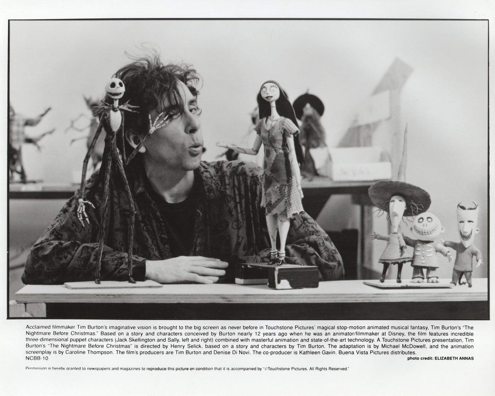 The Nightmare Before Christmas 1993 Film Movie Press Publicity Still Framed