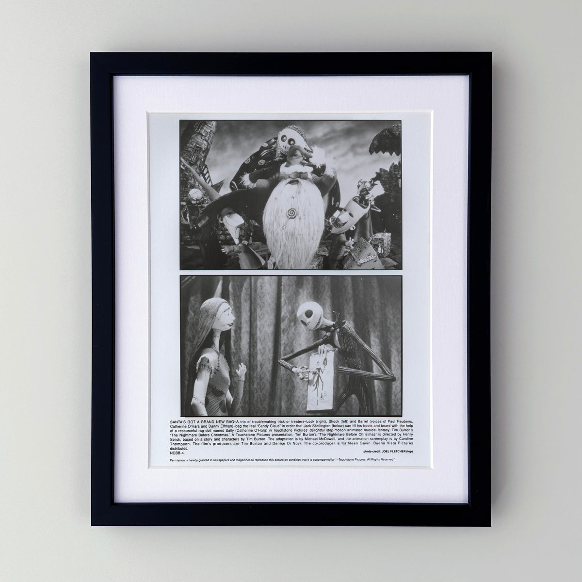 The Nightmare Before Christmas 1993 Film Movie Press Publicity Still Framed