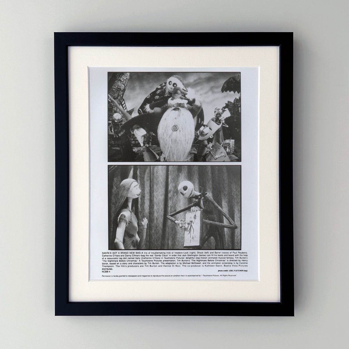 The Nightmare Before Christmas 1993 Film Movie Press Publicity Still Framed