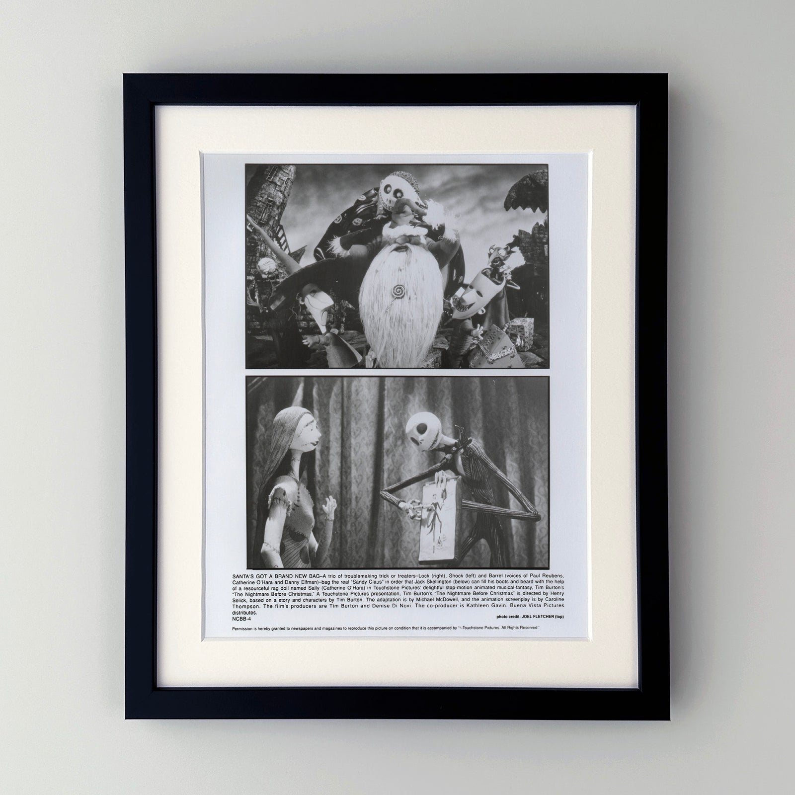 The Nightmare Before Christmas 1993 Film Movie Press Publicity Still Framed