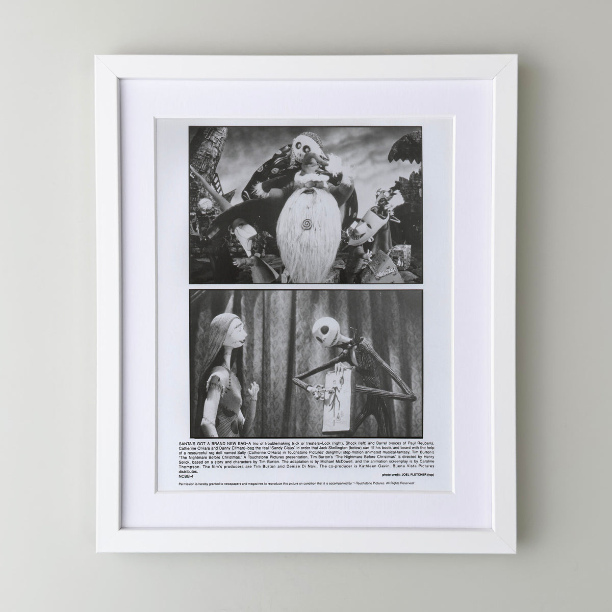 The Nightmare Before Christmas 1993 Film Movie Press Publicity Still Framed