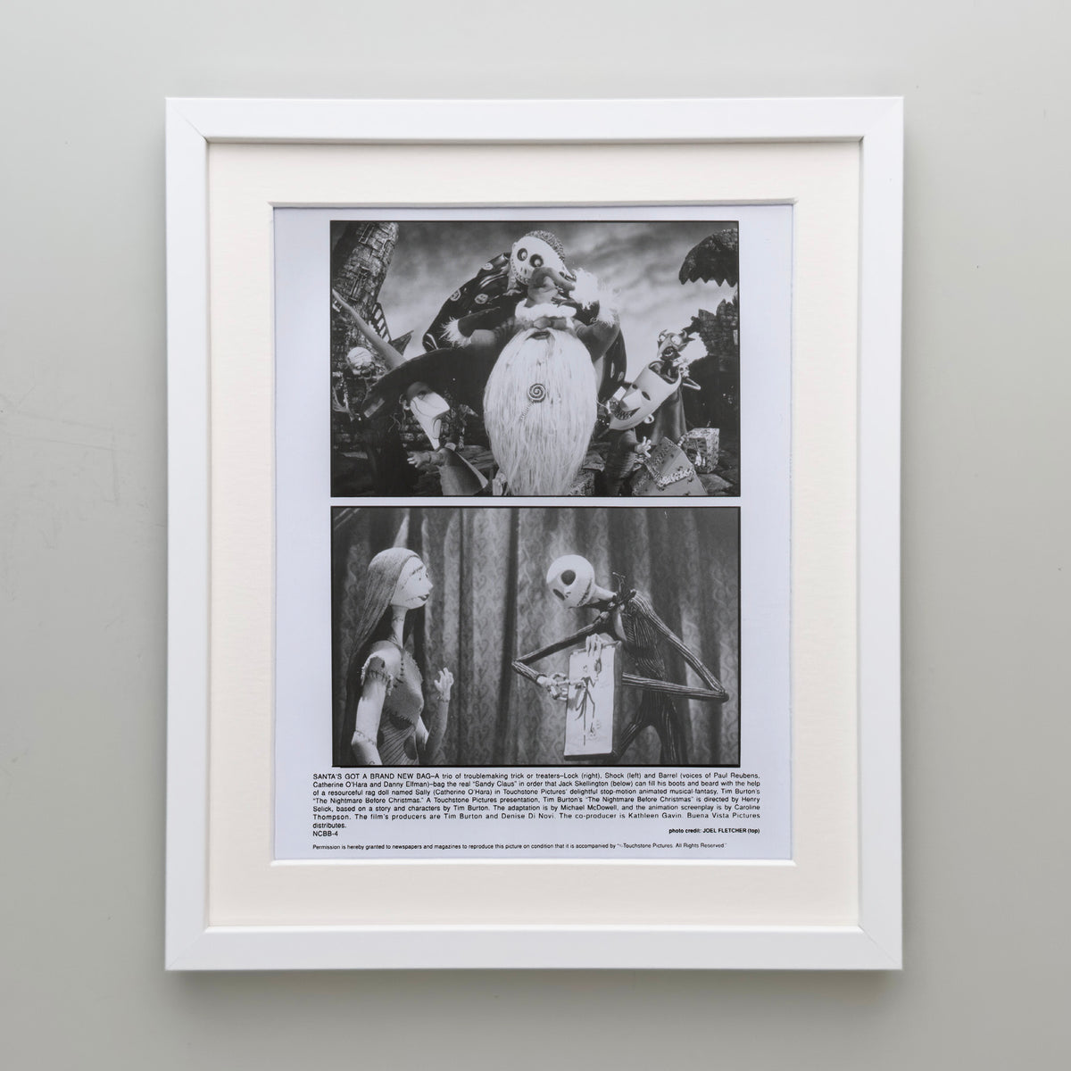 The Nightmare Before Christmas 1993 Film Movie Press Publicity Still Framed