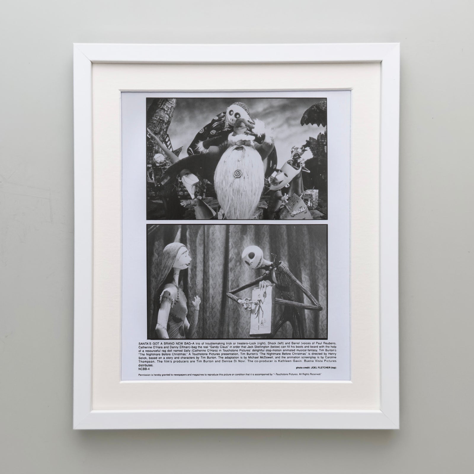 The Nightmare Before Christmas 1993 Film Movie Press Publicity Still Framed