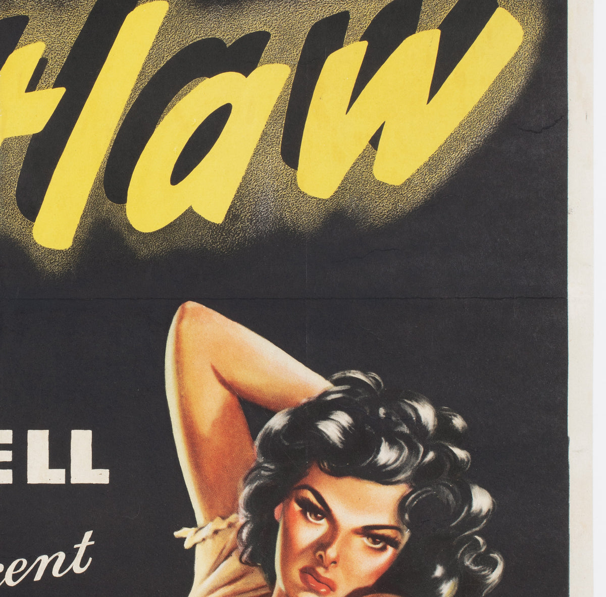 The Outlaw R1946 US 1 sheet Film Movie Poster - detail