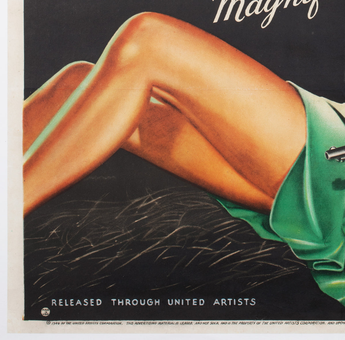 The Outlaw R1946 US 1 sheet Film Movie Poster - detail