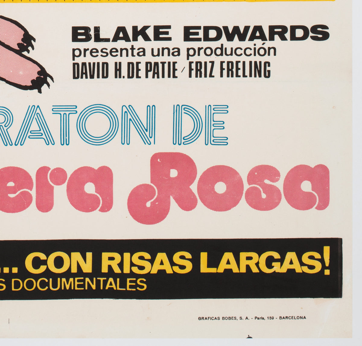 The Pink Panther Marathon 1974 Spanish Film Movie Poster - detail