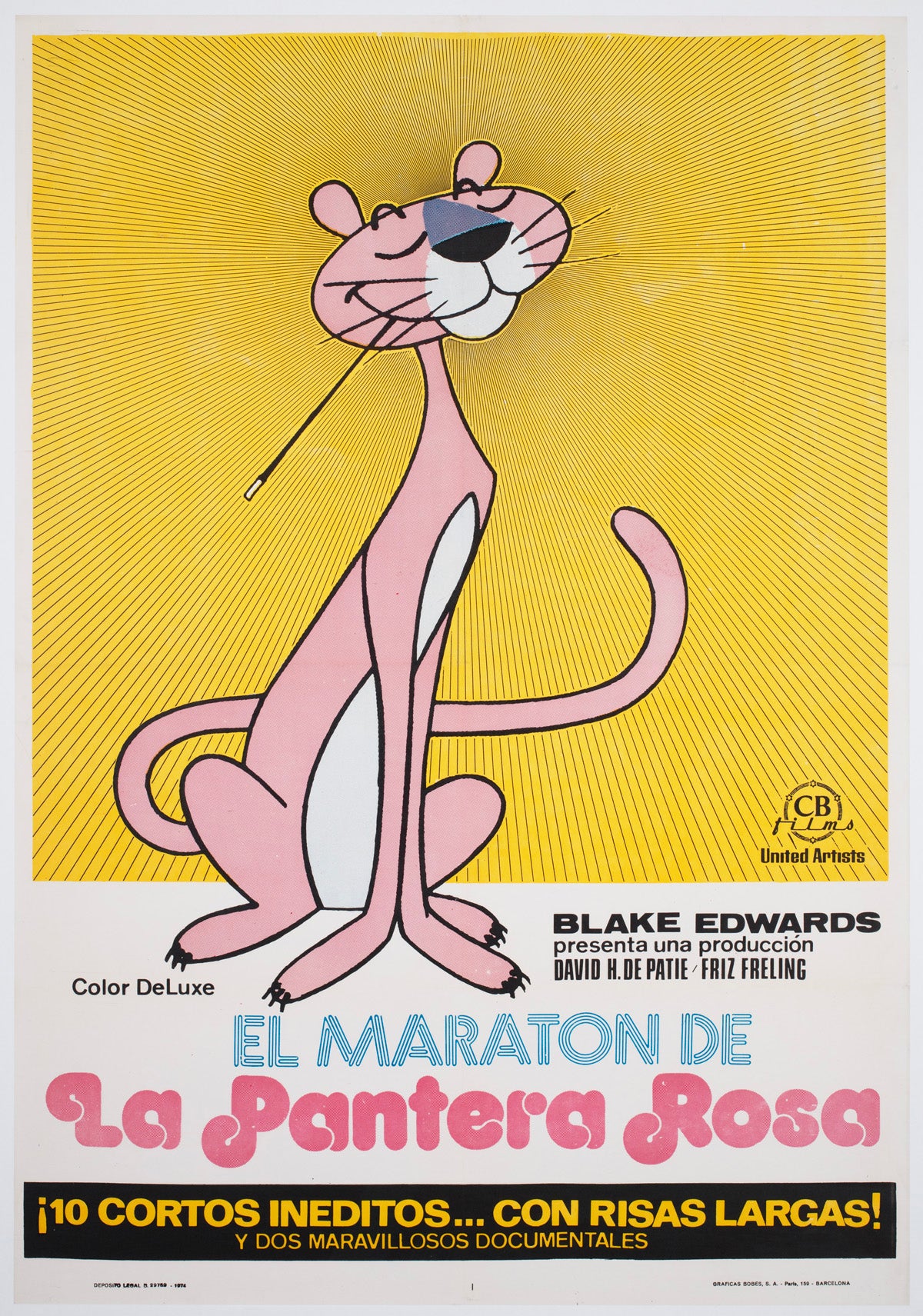 The Pink Panther Marathon 1974 Spanish Film Poster