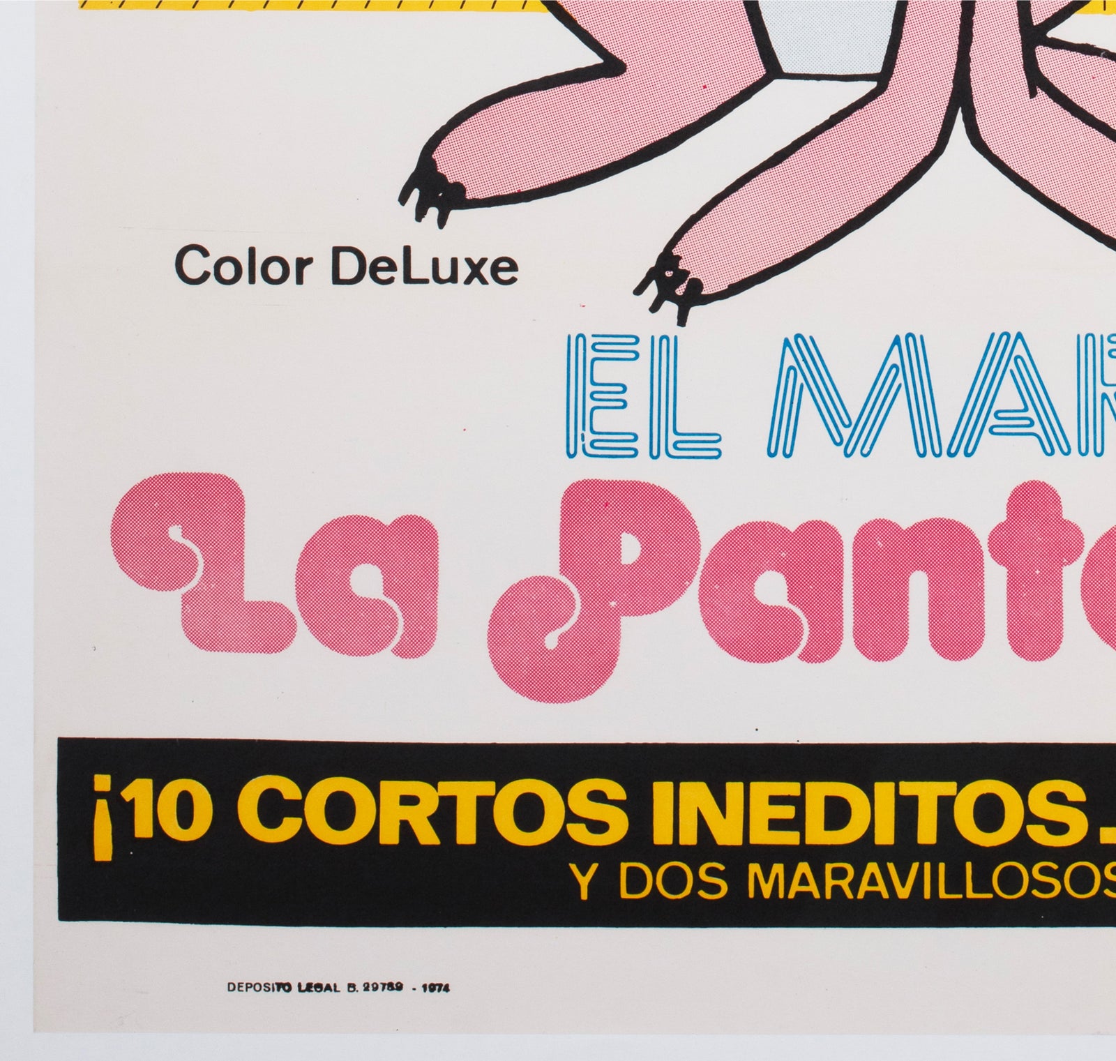 The Pink Panther Marathon 1974 Spanish Film Poster - detail