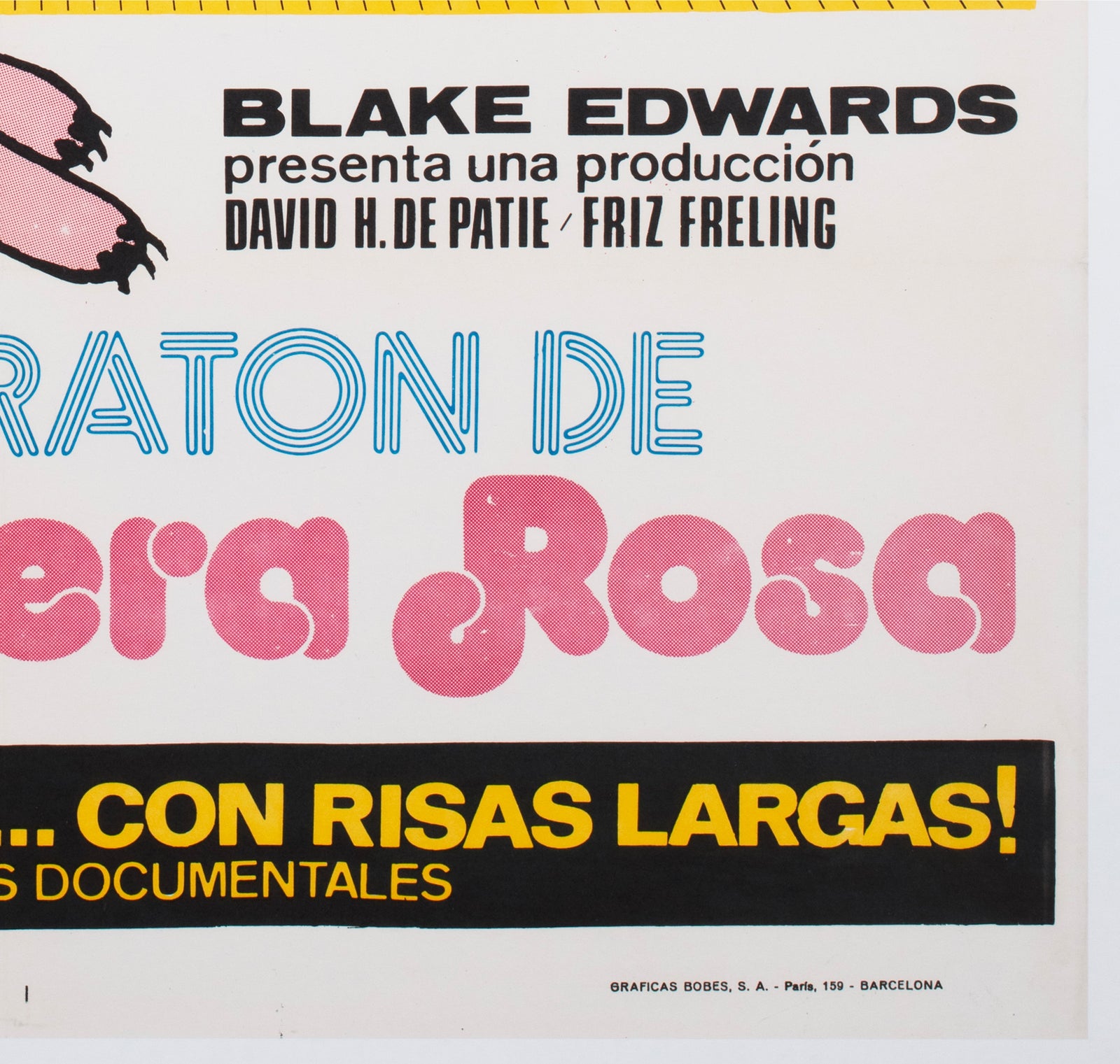 The Pink Panther Marathon 1974 Spanish Film Poster - detail