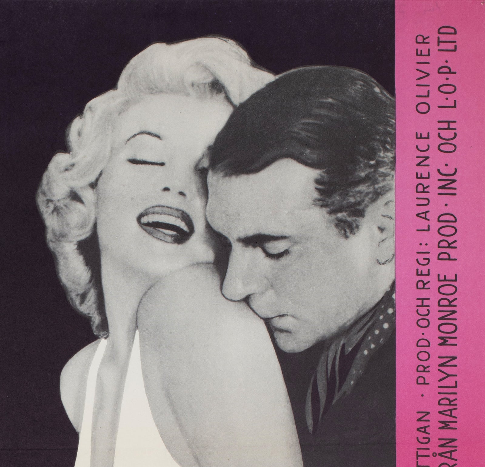 The Prince and the Showgirl 1957 Swedish Film Poster Gösta Åberg - detail
