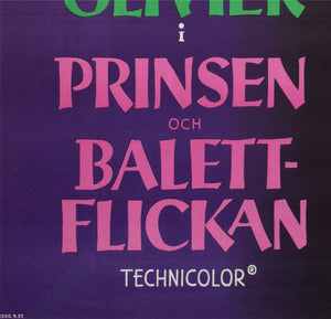 The Prince and the Showgirl 1957 Swedish Film Poster Gösta Åberg - detail