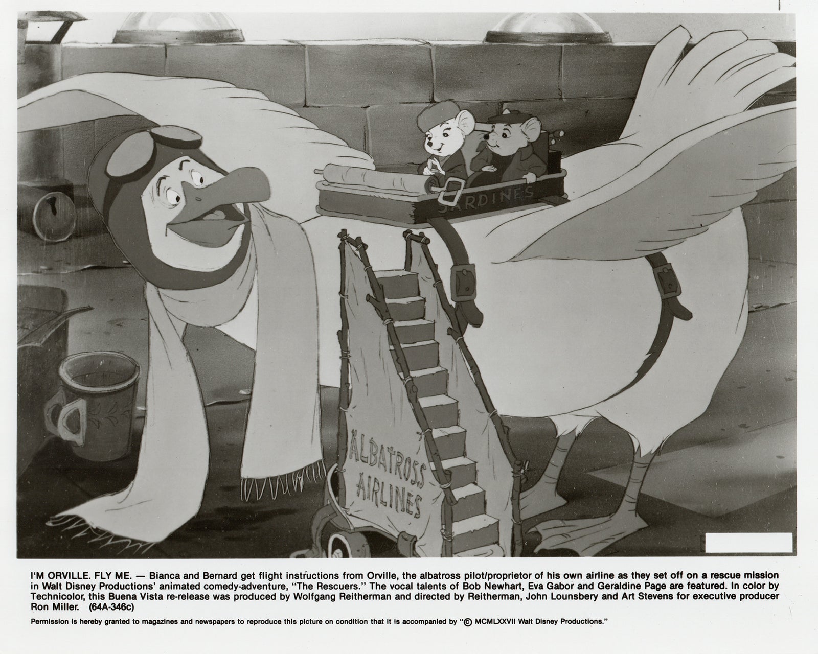 The Rescuers 1977 Film Movie Press Publicity Still Framed