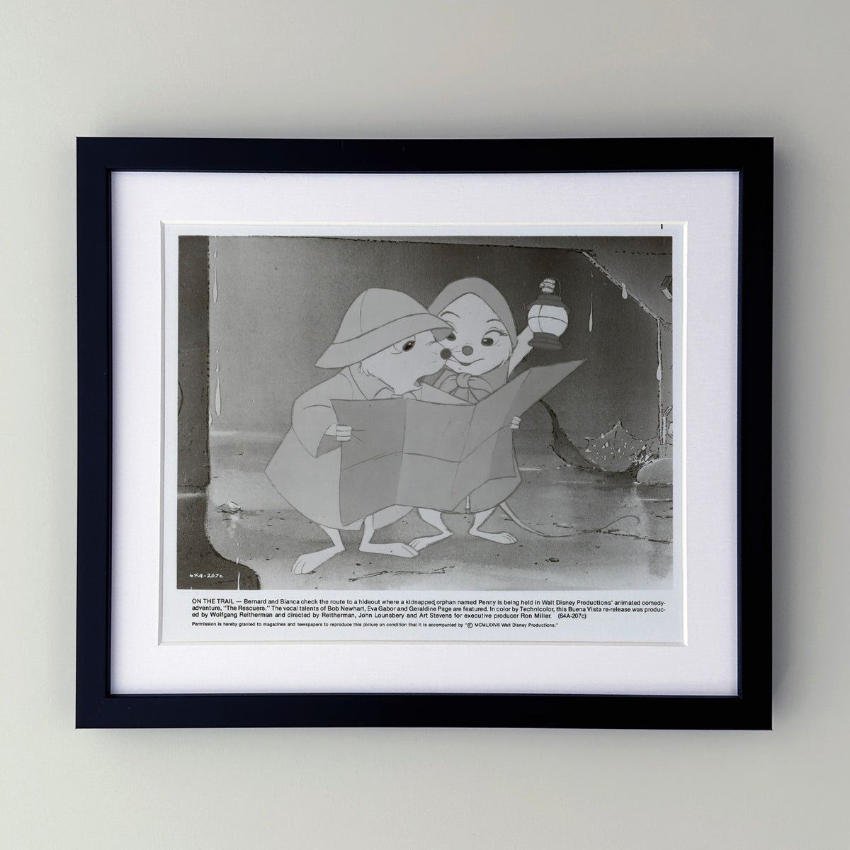 The Rescuers 1977 Film Movie Press Publicity Still Framed