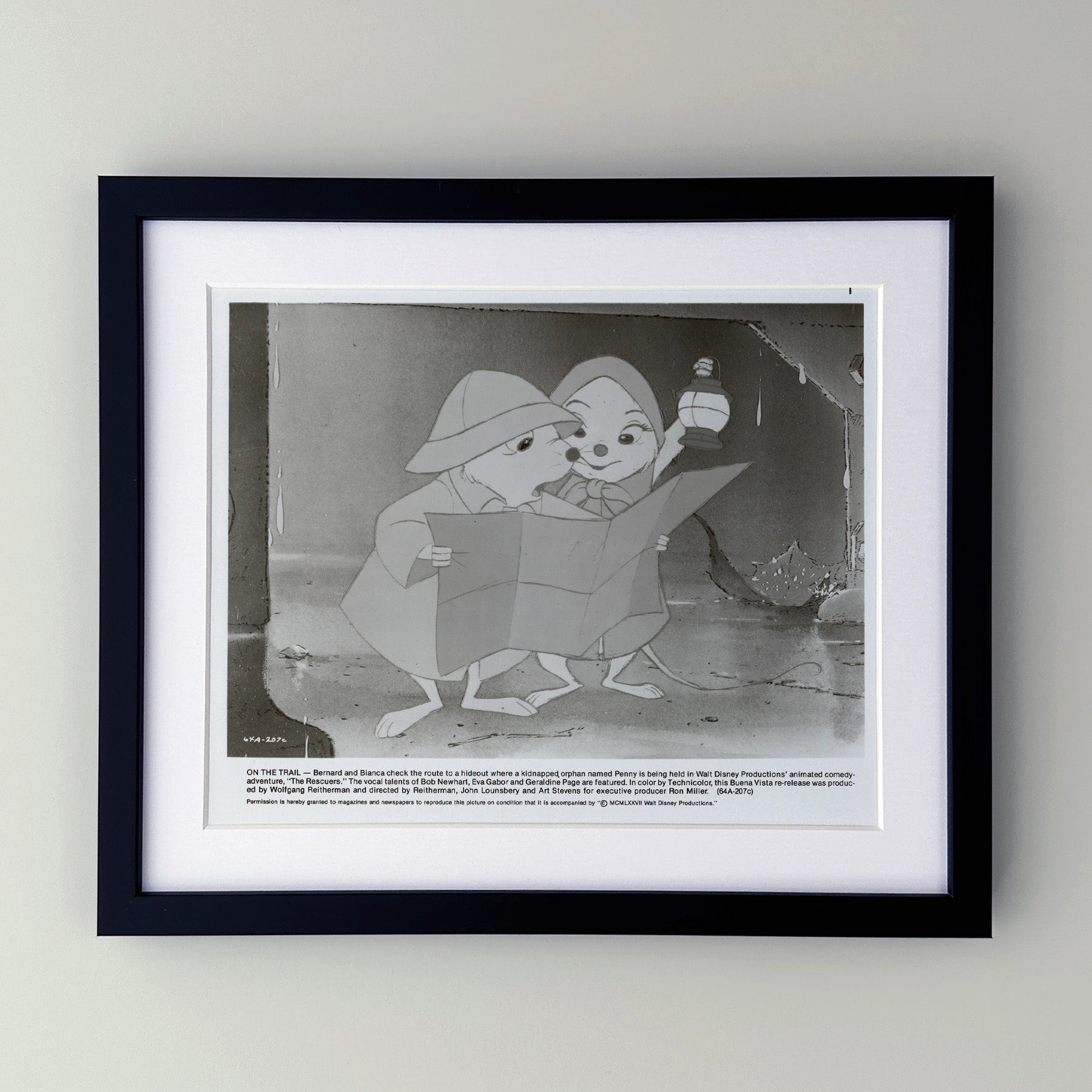 The Rescuers 1977 Film Movie Press Publicity Still Framed