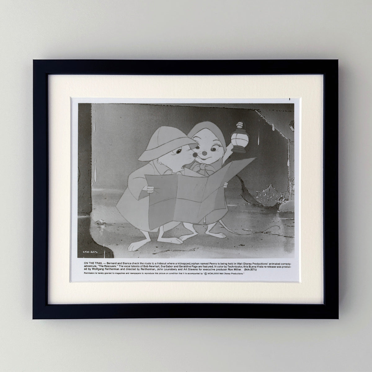 The Rescuers 1977 Film Movie Press Publicity Still Framed