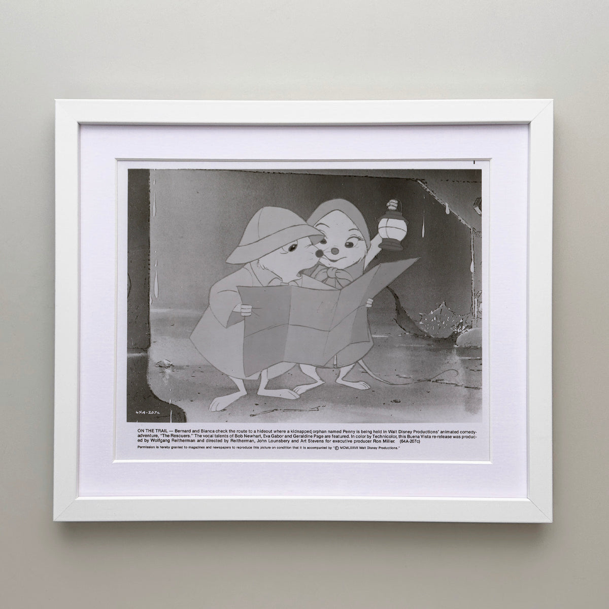 The Rescuers 1977 Film Movie Press Publicity Still Framed