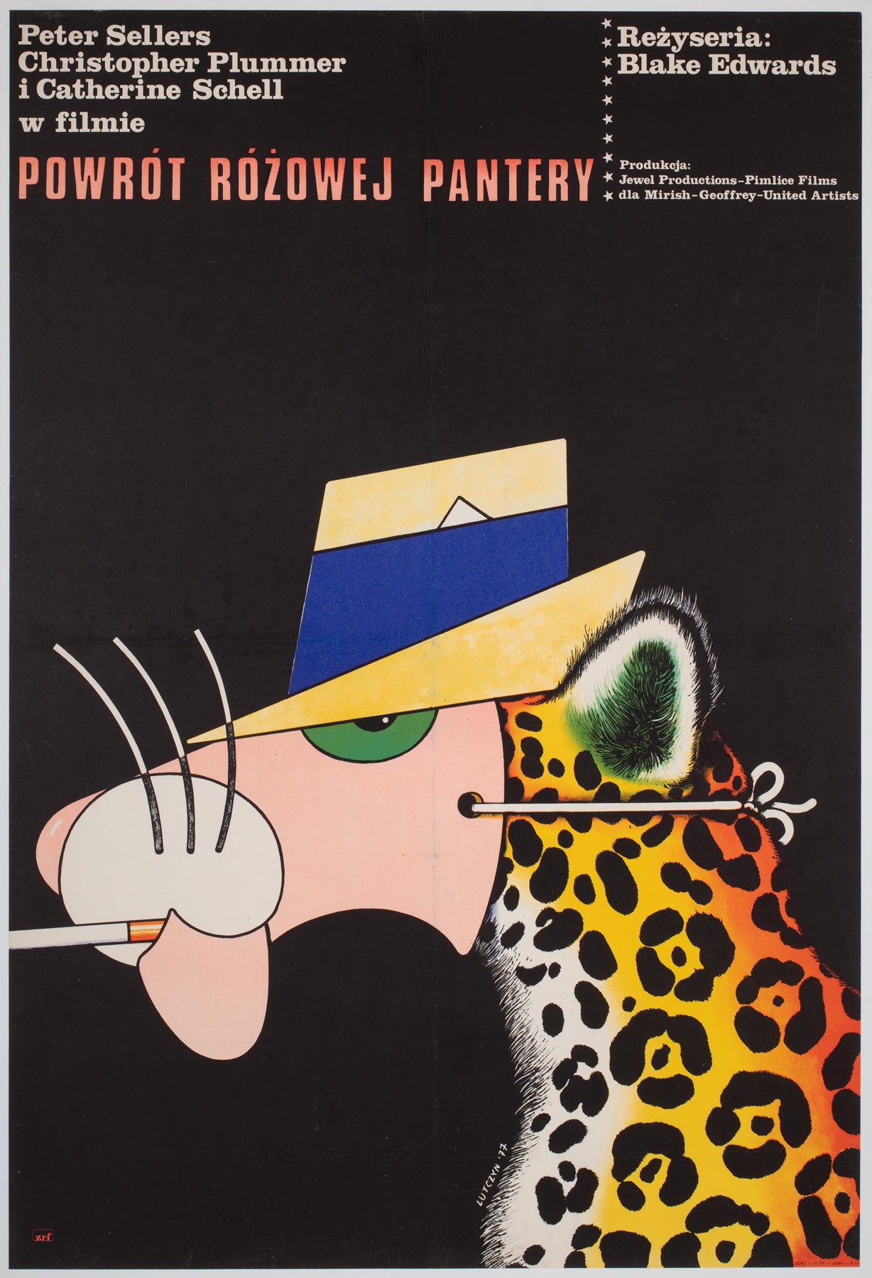 The Return of the Pink Panther 1977 Polish B1 Film Movie Poster, Edward Lutczyn