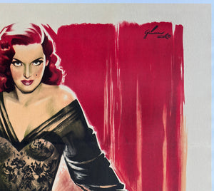 The Revolt of Mamie Stover 1956 French Grande Film Movie Poster, Boris Grinsson - detail