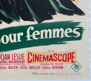 The Revolt of Mamie Stover 1956 French Grande Film Movie Poster, Boris Grinsson - detail