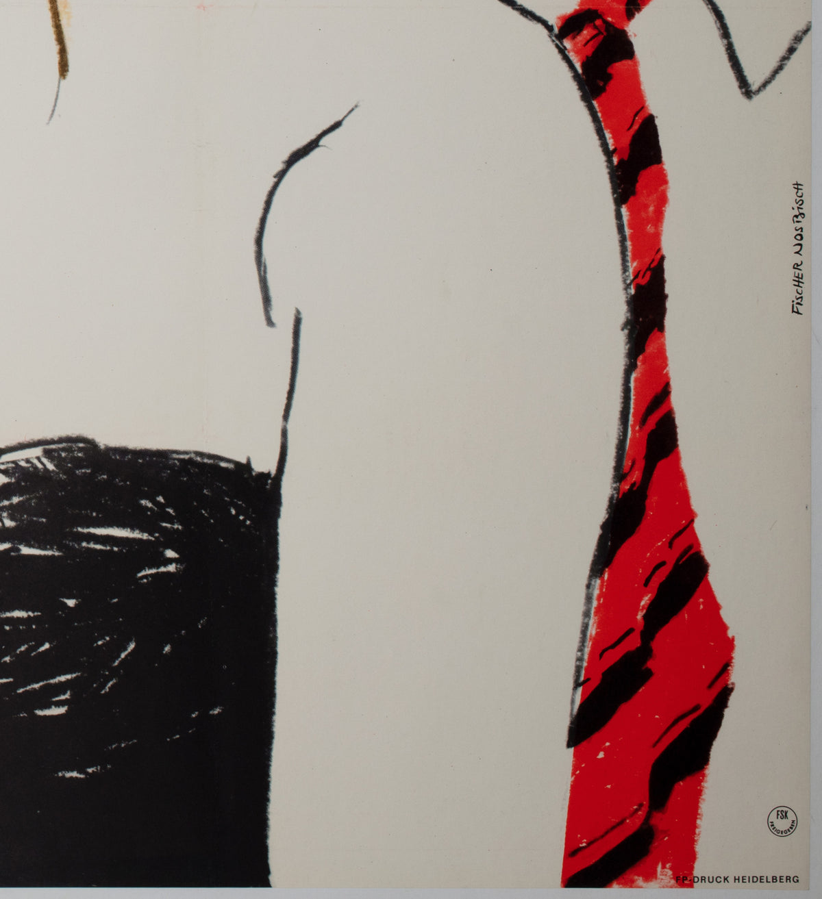 The Seven Year Itch R1966 German A0 Film Movie poster, Fischer-Nosbisch - detail