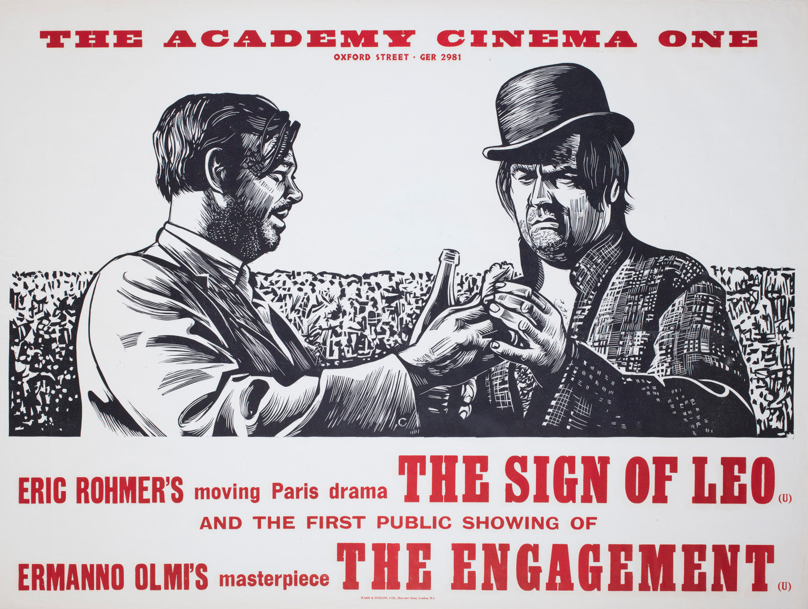 the sign of leo 1963 uk quad academy cinema film movie poster peter strausfeld