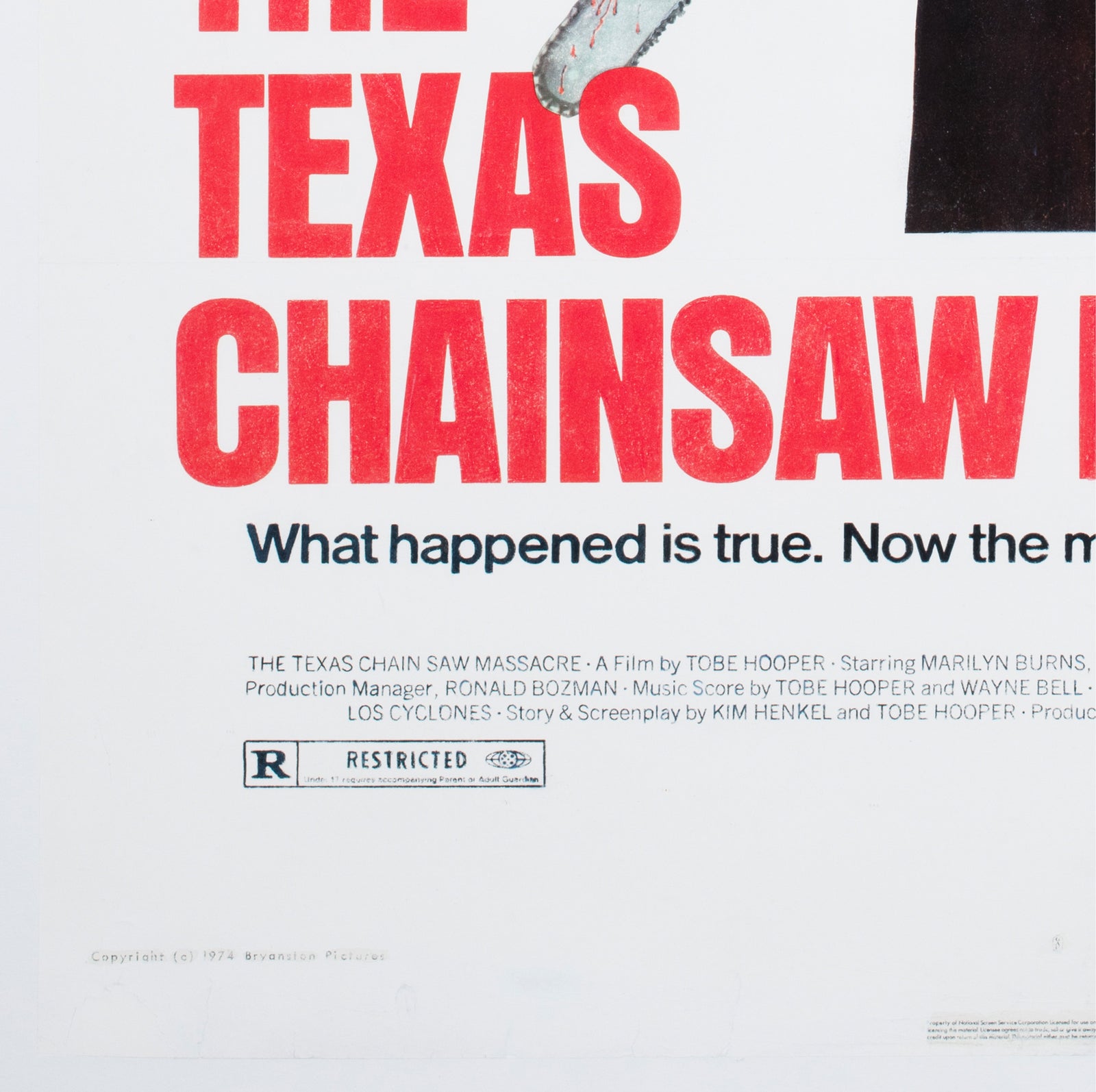 The Texas Chainsaw Massacre 1974 US 1 Sheet Film Poster - detail