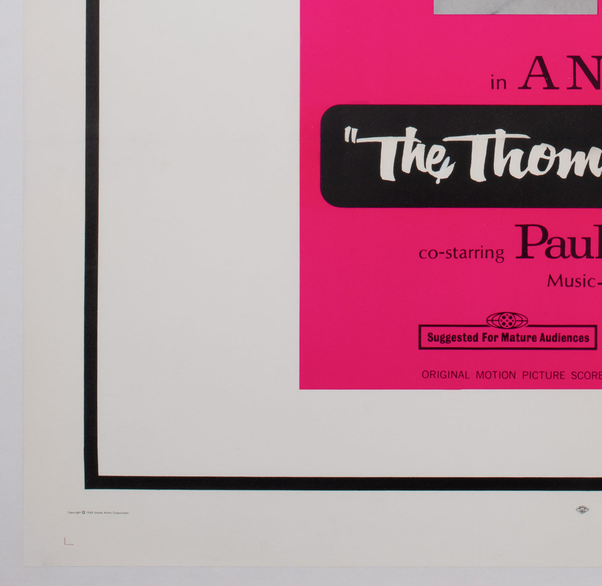 The Thomas Crown Affair 1968 US 1 Sheet Film Movie Poster - detail