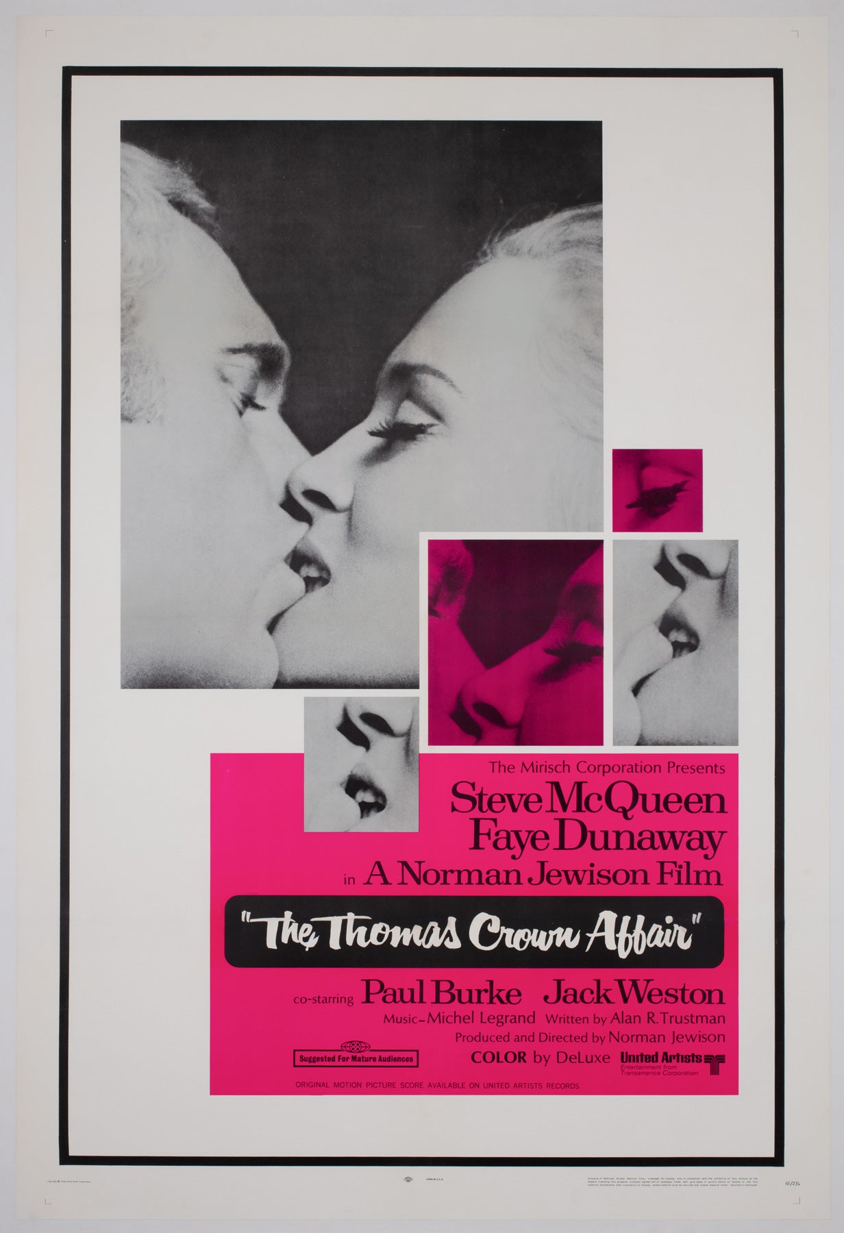 The Thomas Crown Affair 1968 US 1 Sheet Film Movie Poster