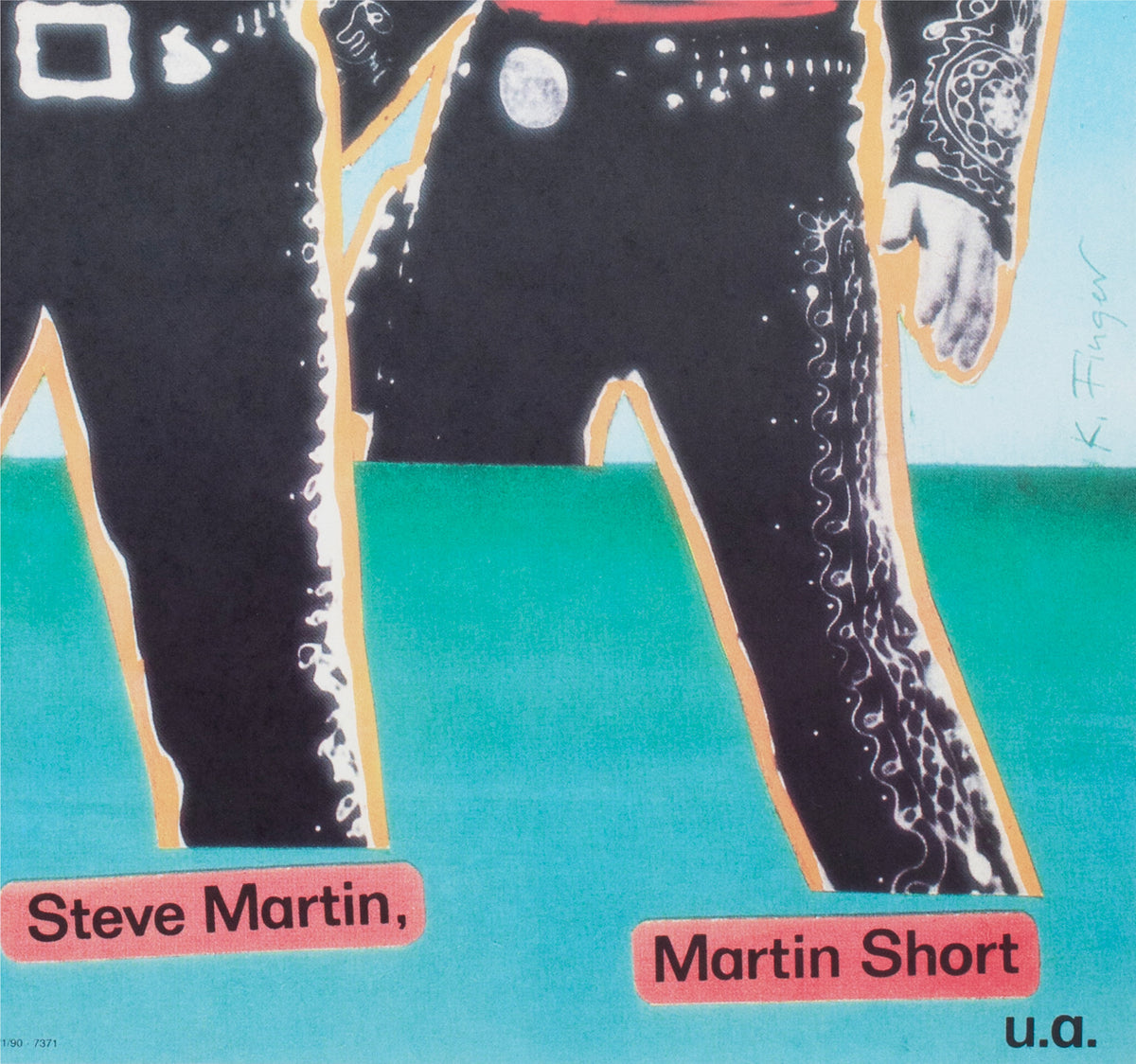 The Three Amigos 1990 East German Film Poster Finger - detail