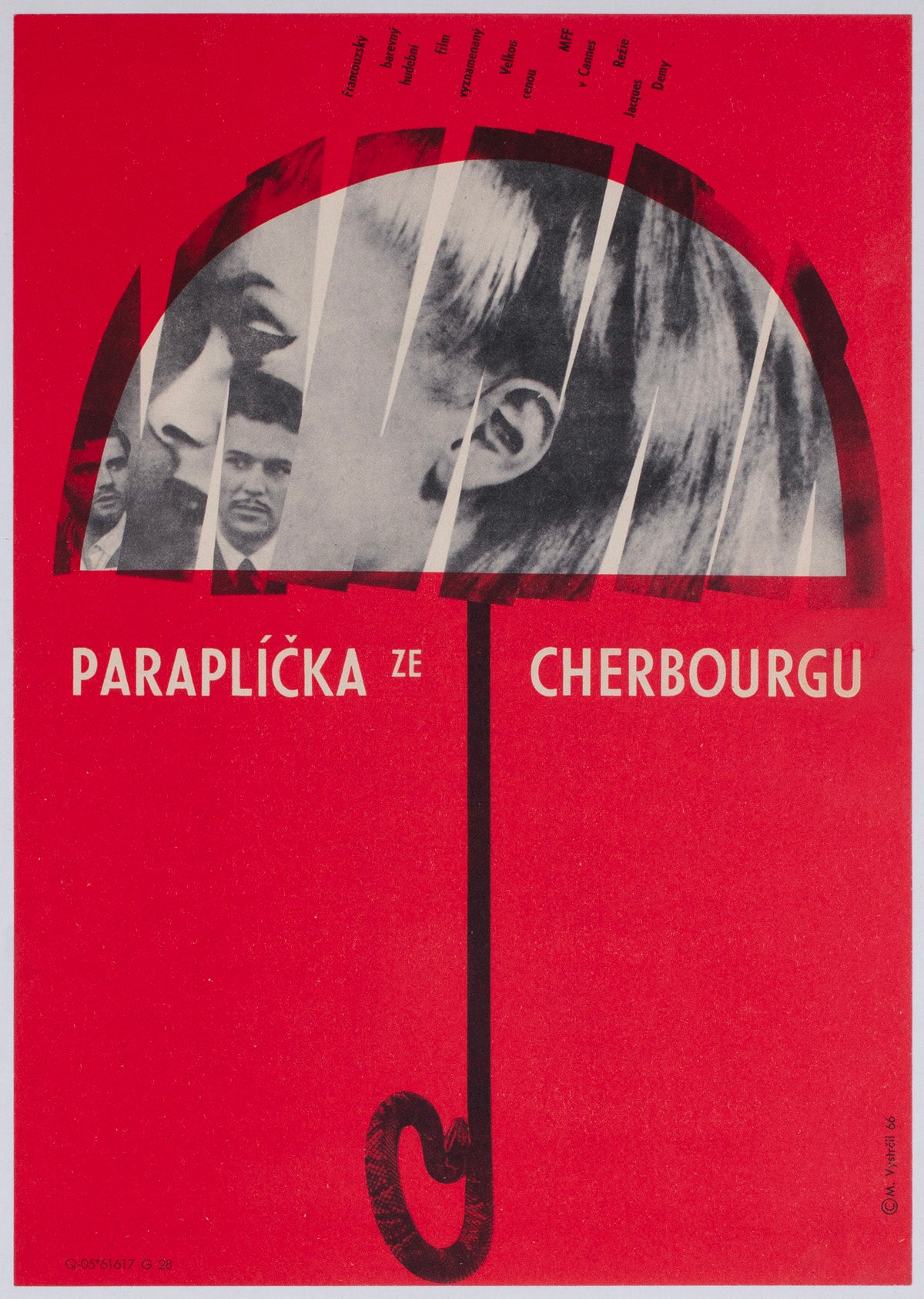 The Umbrellas of Cherbourg 1966 Czech A3 Film Poster Miroslav Vystrcil
