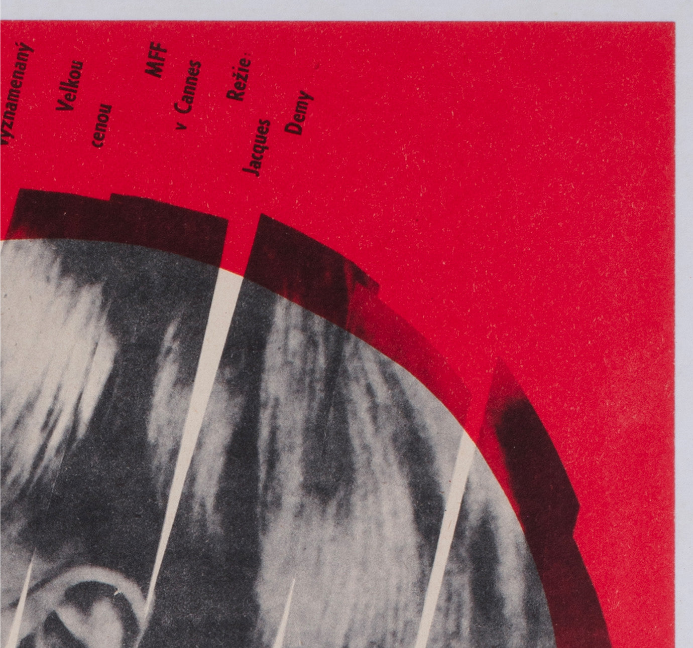 The Umbrellas of Cherbourg 1966 Czech A3 Film Poster Miroslav Vystrcil - detail
