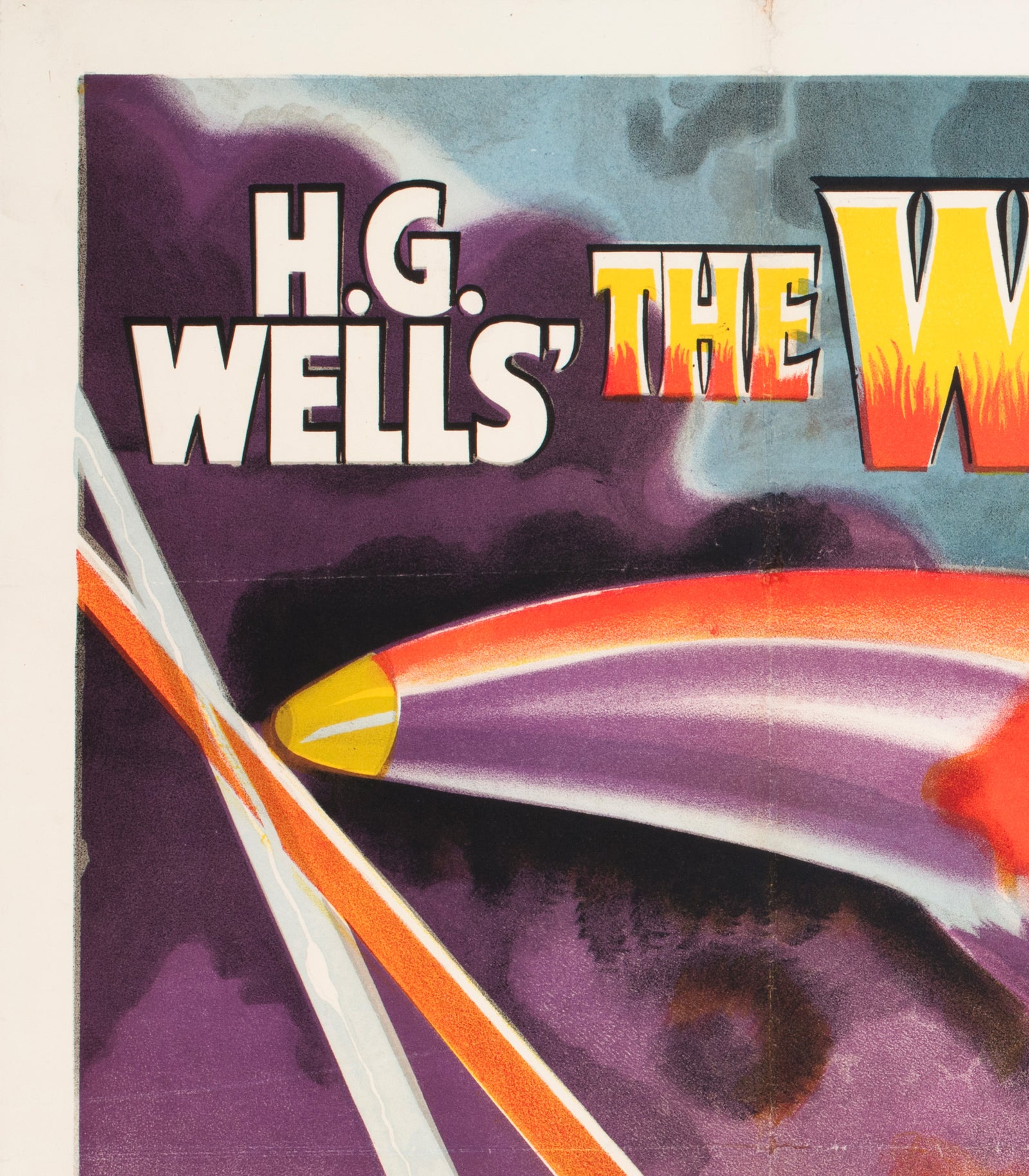 The War of the Worlds 1953 UK Quad Film Poster - detail