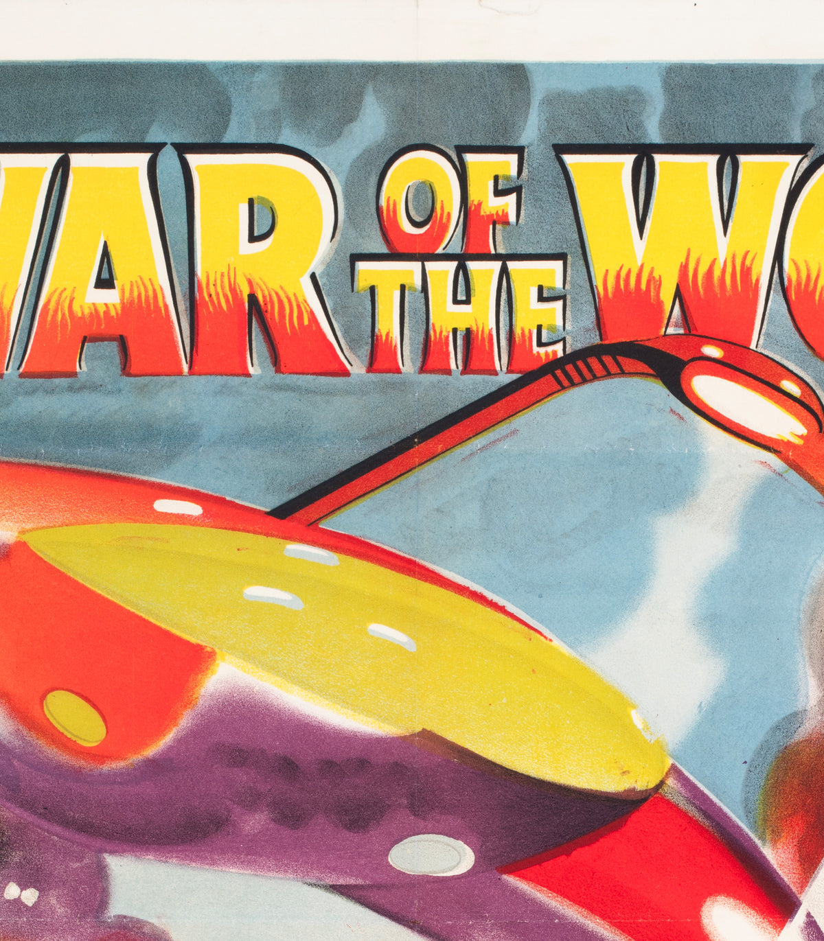 The War of the Worlds 1953 UK Quad Film Poster - detail