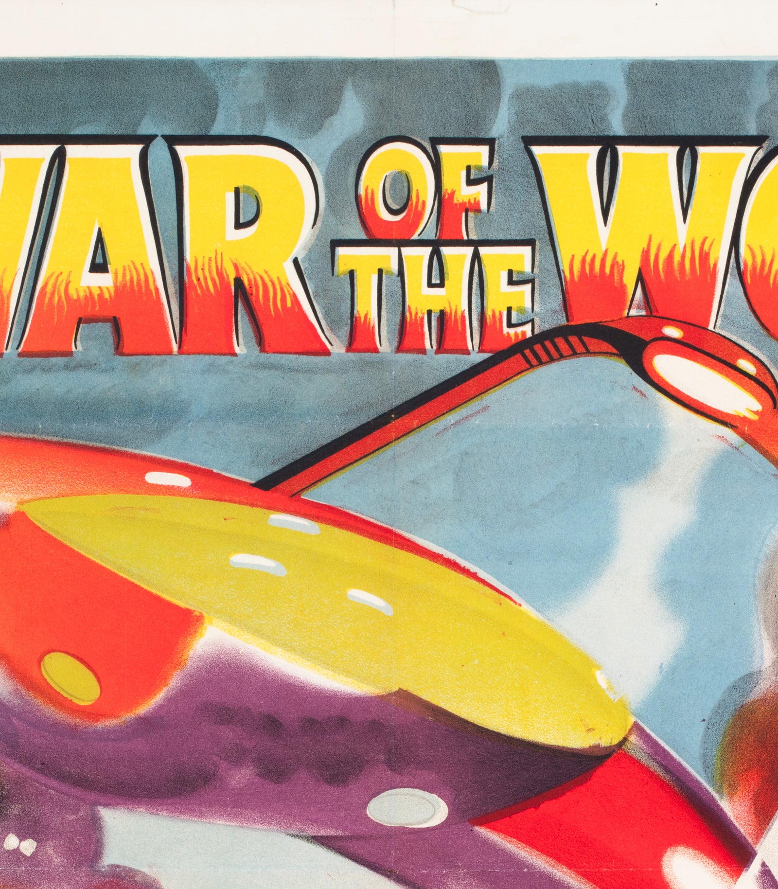The War of the Worlds 1953 UK Quad Film Poster - detail