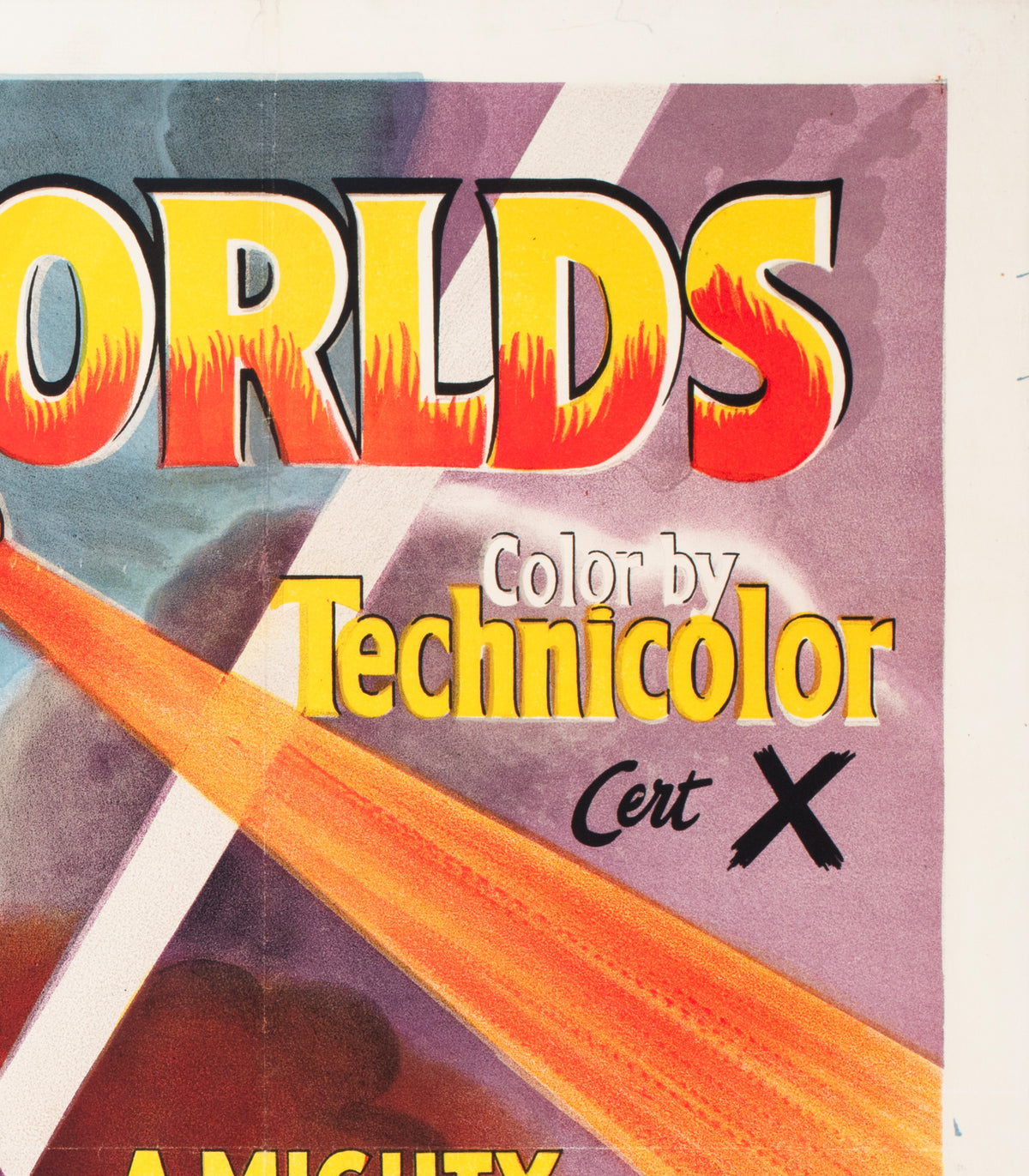The War of the Worlds 1953 UK Quad Film Poster - detail