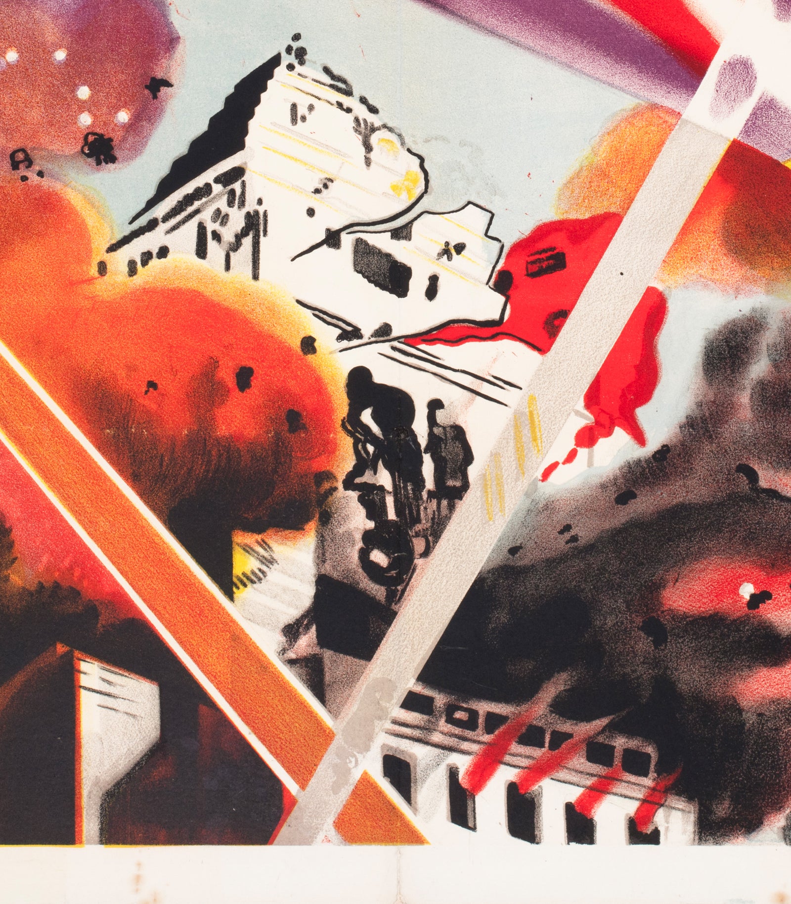 The War of the Worlds 1953 UK Quad Film Poster - detail