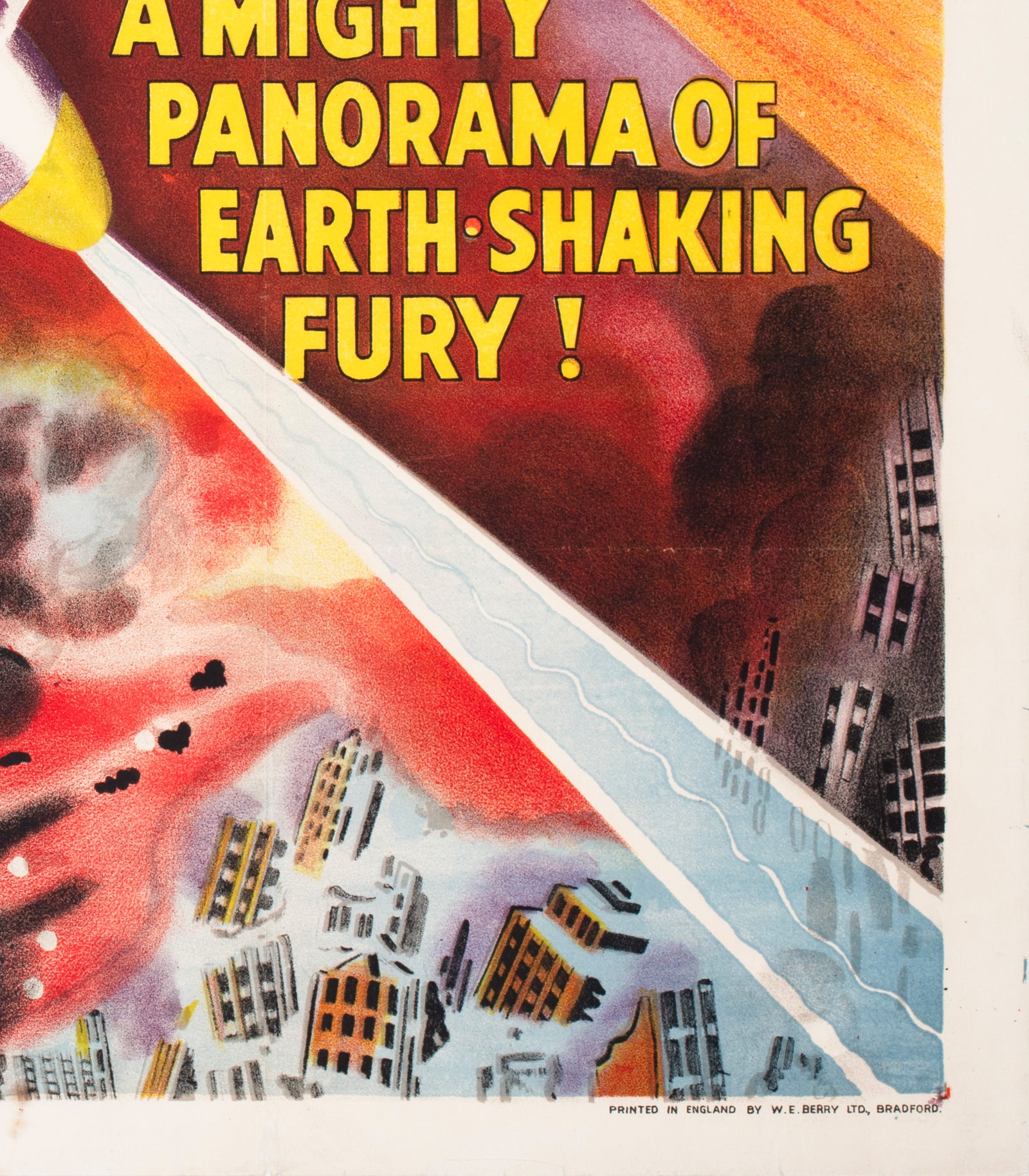 The War of the Worlds 1953 UK Quad Film Poster - detail