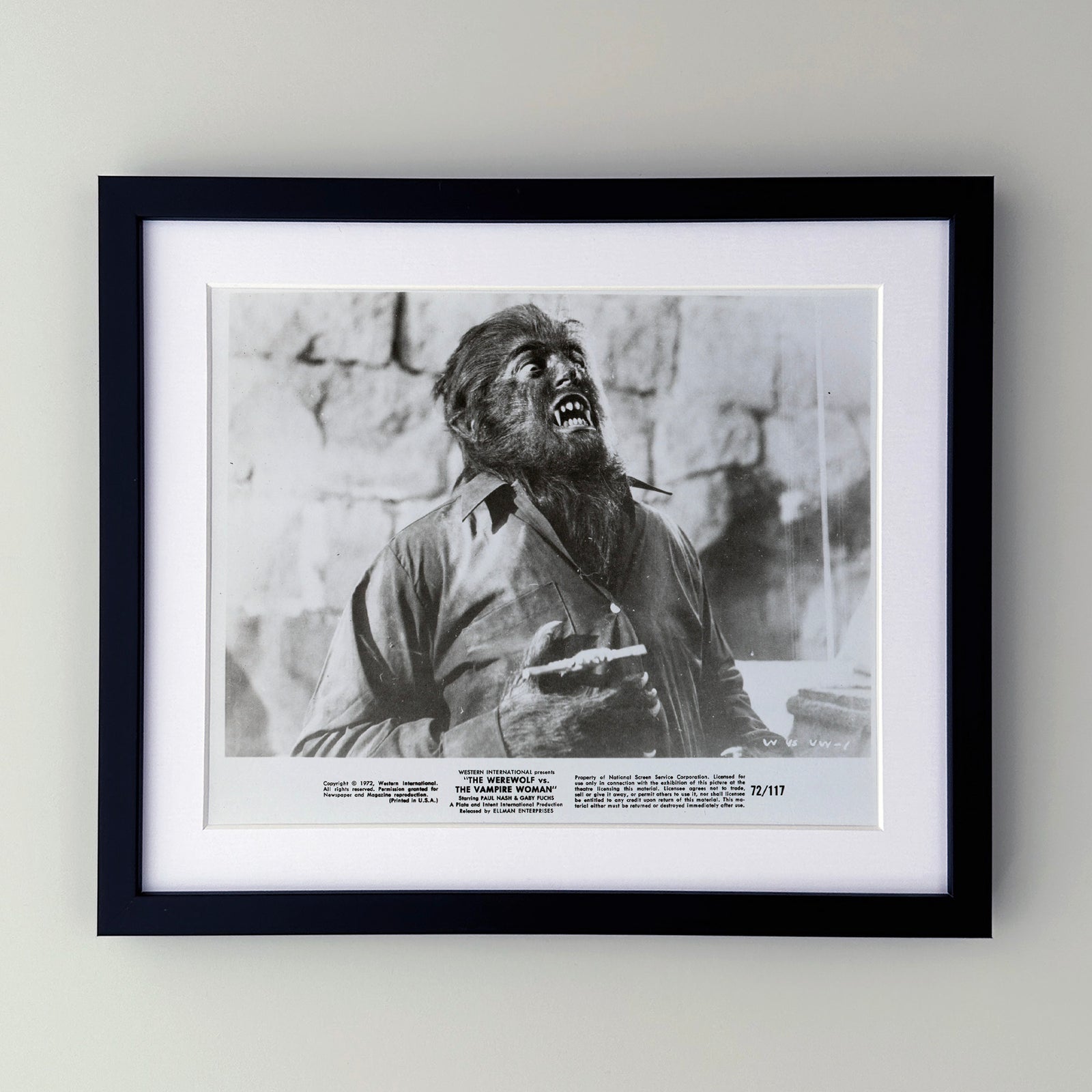 The Werewolf Versus the Vampire Woman 1971 Film Movie Press Publicity Still Framed